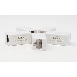 Micro connectors Cat6 Ethernet Coupler UL Listed White 5-Pack (C20-110L6W-5)