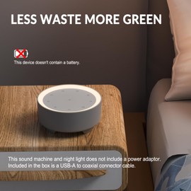 Kipcush Sound Machine & Night Light for Adults, Baby, Kids. White Noise Machine with 20 Soothing Sleep Sounds. Small Size & Portable Design for Bedroom (Gray, Small)