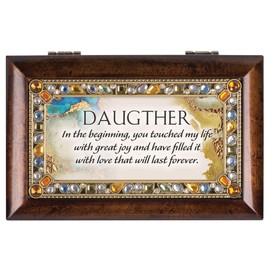 Cottage Garden Daughter You Fill My Life with Joy Amber Jewelry Petite Music Box Plays You are My Sunshine