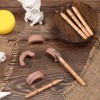 5-Piece Pottery Handle Making Tool Set with Wood Handles