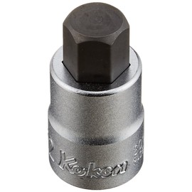 Koken 3/8 (9.5 mm) SQ. Hex Bit Socket, Total Length: 1.5 inches (38 mm), 0.5 inches (12 mm), 3010M.38-12