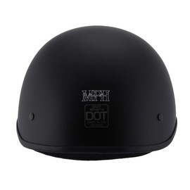 Milwaukee Performance Helmets MPH9710DOT Dot Approved 'Bare Bones' Matte Black Half Motorcycle Helmet for Men and Women - Medium