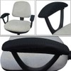 baotongle Black Polyester Elastic Stretch Chair Arm Covers, Machine Washable