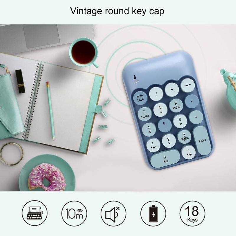 2.4G 18 Key Wireless Mechanical Numeric Keypad Notebook Desktop Computer