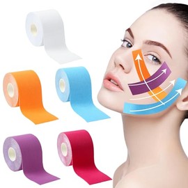 Face Lifting Tape, Pack of 5 Anti-Wrinkle Plasters, 2.5 x 5 m Tape, Wrinkle Facial, Multifunctional Face Tape, Anti-Wrinkle Facial for Firming the Facial Skin of Women