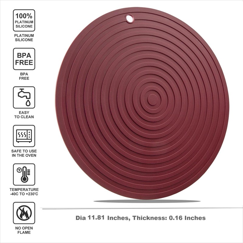 Smithcraft Trivets for Hot Dishes Pots and Pans, Dia 11.81"