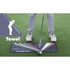 Swing Plate Unisex Left Hand Golf Towel, Black