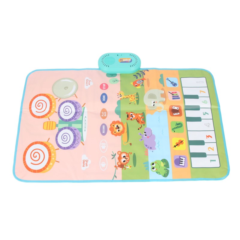 Musical Mat for Toddlers Floor Piano Keyboard Drum Carpet Waterproof
