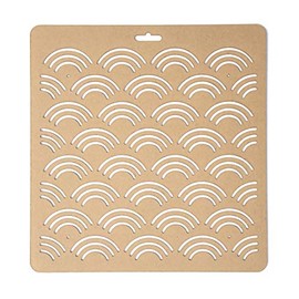 THEALESE Sashiko Stencils by Acrylic | Wave - Sashiko Embroidery Pattern - Quilting Stencils | Wave