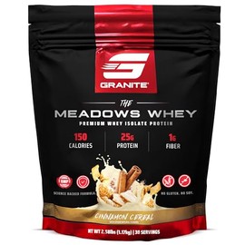 Granite Supplements- The Meadows Aislado de Proteína de Suero (30 Porciones) Proteína de Suero en Polvo 150 Calorías, 2g de Fibra, 1g                 