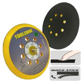 DA Backing Pad 6” 150mm Hook N Loop Backing Pad 8 Hole Vented for Dust Extraction Sanders 5/16” Thread Da Orbital Backing Pad