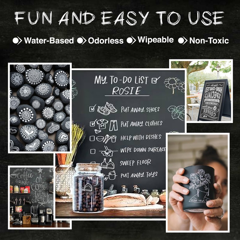 Chalk A licious 3x White Chalk Pens for Blackboards with