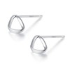 925 Silver, 925 Silver, Hypoallergenic Earrings, Cool Triangle, Triangle, Small,