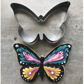 LILIAO Spring Butterfly Cookie Cutter - 4.5 x 3 inches - Stainless Steel