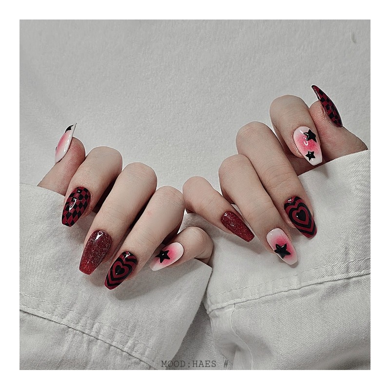 [M;H #] Rockstar handmade nail tips - Enter Owen Lake