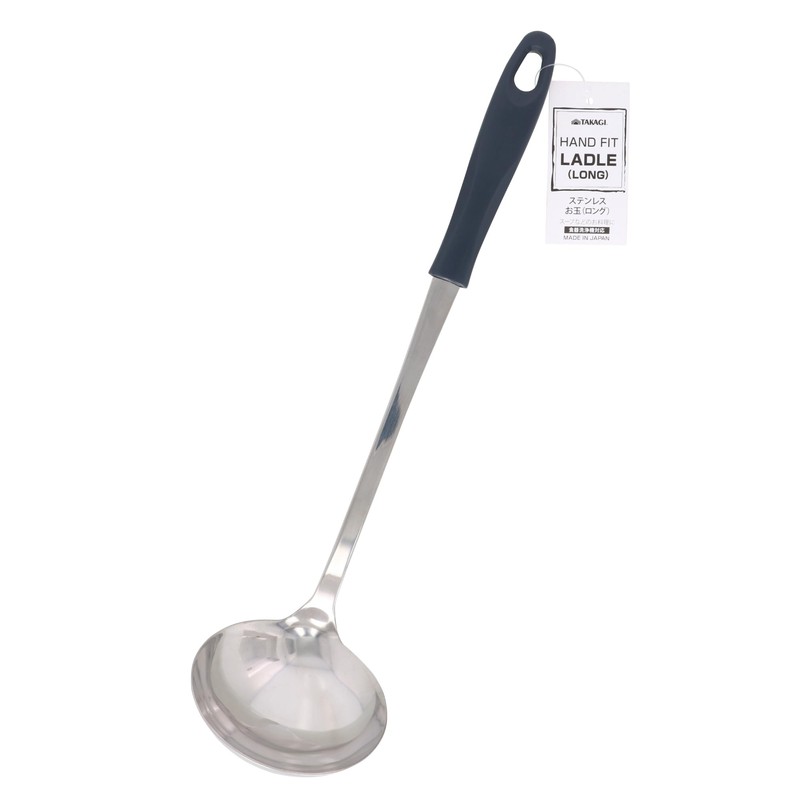 Takagi Stainless Steel Ladle, Long, Dark Brown, Full Length 12.7