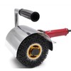 JUNLIXN 4.5" x 4" Abrasive Drawing Wheel Drum, 3/4" Quad