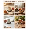 Drink Coasters Set of 4, 4.7x4.7 inch Cute Absorbent Felt