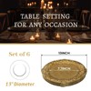 MAONAME 13" Antique Gold Charger Plates, Plate Chargers with Embossed