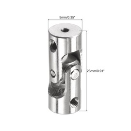 sourcing map 2mm to 3mm Inner Dia Rotatable Universal Joint Shaft Coupling Motor Shaft Coupler L23 x D9 with Screws and Wrench for RC Model Pack of 5