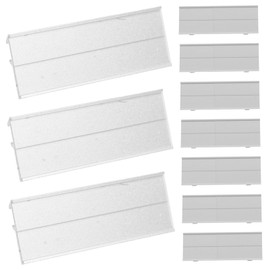 TEHAUX 10pcs Small Reusable Name Tags Pin Mechanism Identification Badges for Offices Hotels Events Badge Clips Holders Included