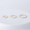 Solid 20G 14K Yellow Gold Seamless Nose Hoop, 1/4"(6mm) -