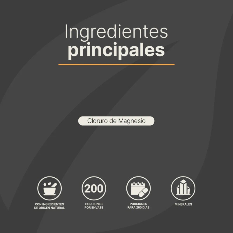 Cloruro De Magnesio 500 Mg 200 Cápsulas Chloride Mag B