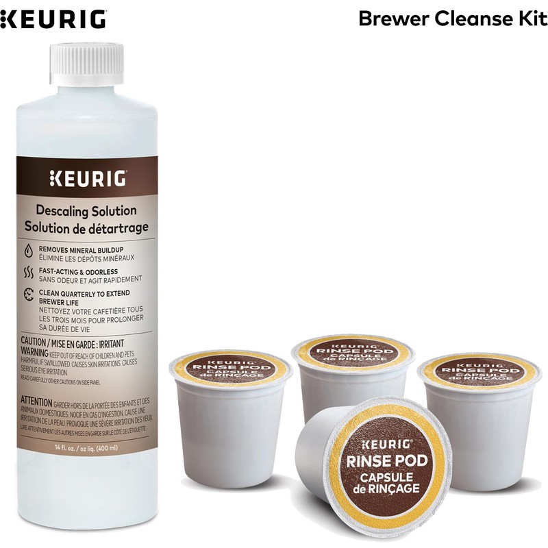 Keurig Brewer Cleanse Kit For Maintenance Includes Descaling Solution &