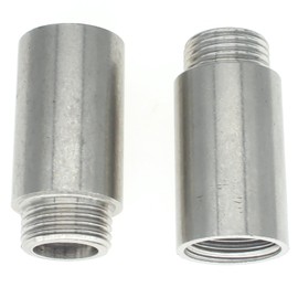 G1/2 Male to Female Thread Pipe Fitting Coupler Shower Head Adapter OZXNO 2 Pcs Stainless Steel Shower Head Extension Arm with Rubber Gasket (50mm/1.97")