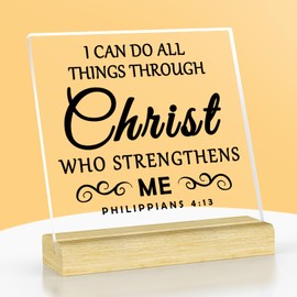 Religious Gifts for Girls Prayer Gifts for Women Acrylic Plaque with Stand Christmas Christian Gifts Bible Verses Gifts Scripture Baptism Gifts Motivational Birthday Gifts for Mom Friend Coworker