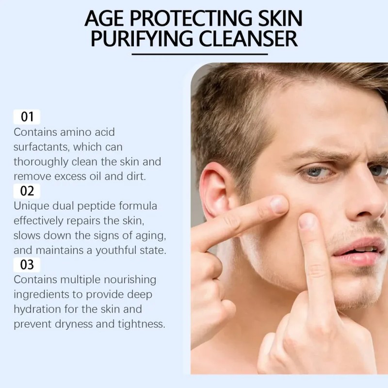 Nn Limpiador Facial Para Hombres: Fórmula Suave E Hidratante
