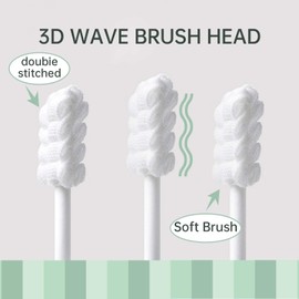 Camiee 48PCS Toothbrush – Disposable Newborn Tongue Cleaner & Gum Cleaning Gauze, Oral Hygiene Care for 0-36 Months Baby (1 Pack)