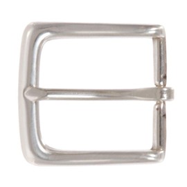 1 3/8" (35 mm) Silver Tone Rectangular Single Prong Belt Buckle, pure sterling silver
