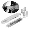 Electric Guitar Bridge Full Set 12 String Zinc Alloy Silver