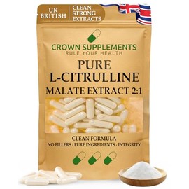 Pure L-Citrulline Capsules Extract 2:1 | Clean L Citrulline Powder Capsules Formula | Crown Supplements UK (360 Capsules)