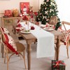Baccessor White Faux Fur Table Runner, Thanksgiving Christmas Winter Fluffy