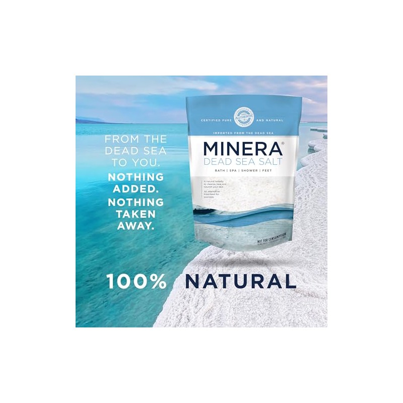 Minera Dead Sea Salt, 100% Pure & Certified 5lbs Bulk