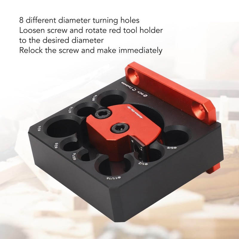 Dowel Maker Jig Kit, Aluminum Alloy Imperial Adjustable Carbide Inserts