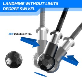 Landmine Attachment for Barbell 2 inch Olympic Bars Natural Rubber T Bar Row Attachment for Press, Row, Rotate, Split Squat Safety Sturdy and Easy to Use with 360° Rotation for Gym Home (Black)