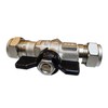 TC 15mm Compression Double Check Valve with Lever Isolating Valve