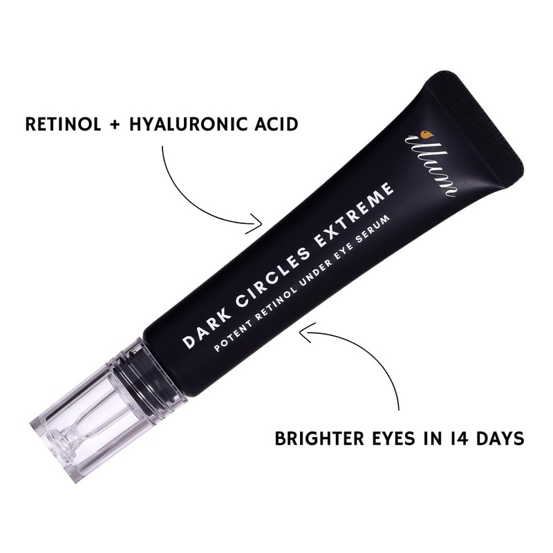 Illum Dark Circles Extreme Under-Eye Serum, Retinol & Hyaluronic Acid,