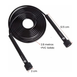Cuerda para Saltar Sportisimo Negra , 3 metros ajustable y Con Manijas Cómodas, Calidad Premium , Mejor Cuerda Ligera Para Mantenerse en Forma, Pérdida de Peso, Ejercicios Cardiovasculares, Ejercicios Gym Crossfit Criss Cross Negra