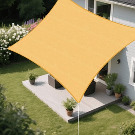 Sun Shade Sail Heavy Duty UV Protection Sunshade for Backyard Garden Deck, Waterproof Sun Sail Shade,12×16FT Rectangle Sand Shade Canopy for Outdoor Patio, Outdoor Sun Shades for Patio Cover