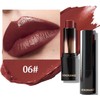 6 Piezas Lápiz Labial Hidratante con Acabado Brillante, Color Claro