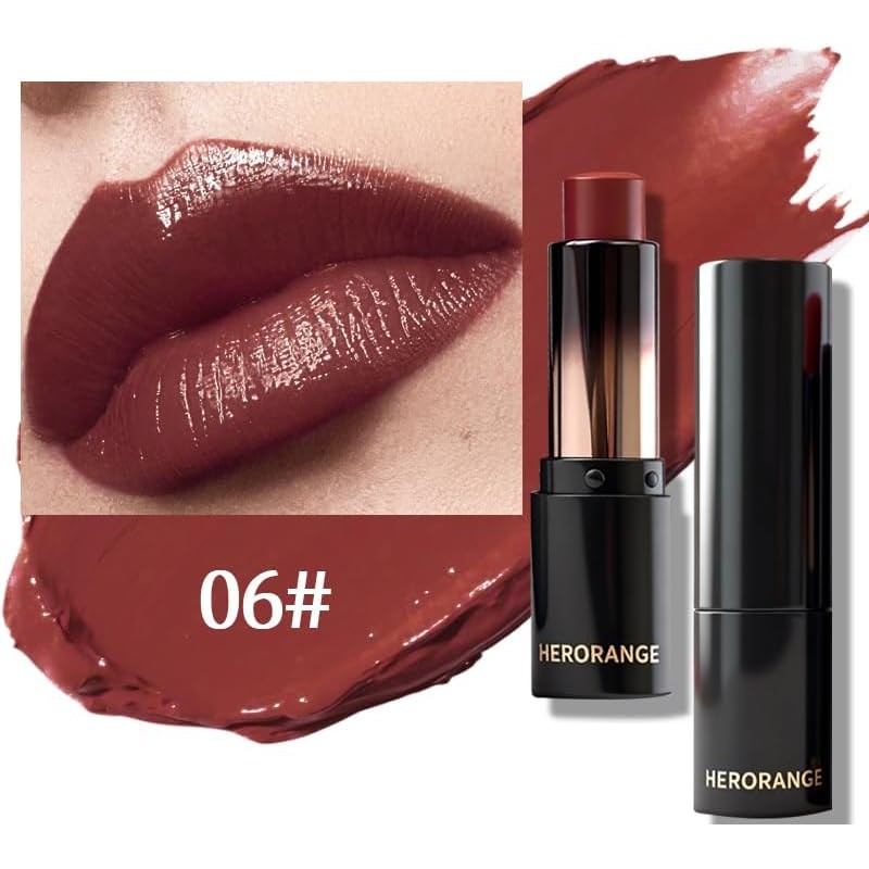 6 Piezas Lápiz Labial Hidratante con Acabado Brillante, Color Claro