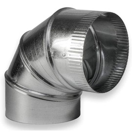 HVAC Premium 4 Pack Duct Elbow 3'' Diameter -90° Degree Adjustable Elbow - 30 Gauge Galvanized - Crimped End Connection