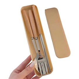 IOLOYU Chopsticks Cutlery Set Stainless Steel Chopsticks Spoon Fork Cutlery Set Lunch Non-slip Chopsticks Bento Chopsticks Portable Cutlery Set Fork and Spoon Set Camping Tableware Chopsticks Set for