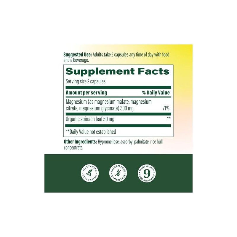 MegaFood Magnesium 300 mg - Highly absorbable Blend of Magnesium