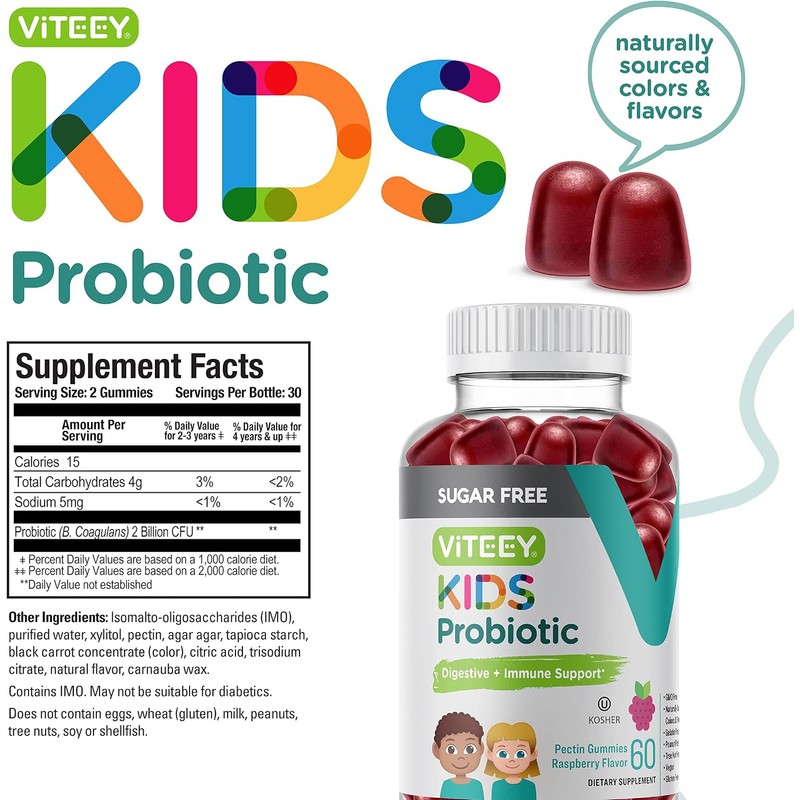 Gomitas probióticas para niños Viteey SFK – 60 unidades, 2