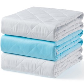 KANECH Almohadillas impermeables lavables de 18 x 24 pulgadas (paquete de 3) – Almohadillas reutilizables para incontinencia para adultos, niños y mas